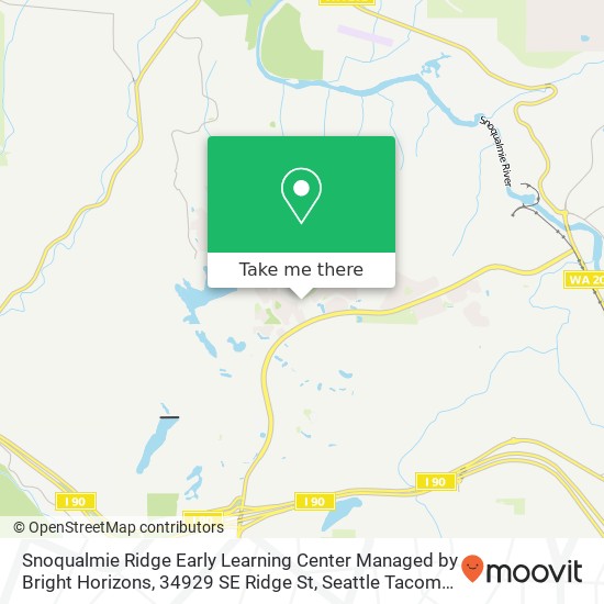 Snoqualmie Ridge Early Learning Center Managed by Bright Horizons, 34929 SE Ridge St map