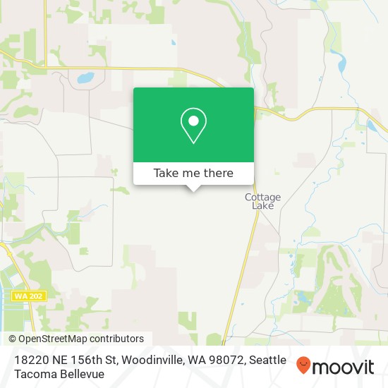Mapa de 18220 NE 156th St, Woodinville, WA 98072