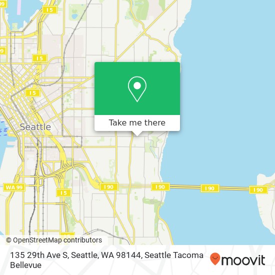 Mapa de 135 29th Ave S, Seattle, WA 98144