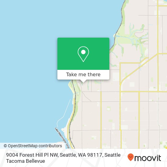 Mapa de 9004 Forest Hill Pl NW, Seattle, WA 98117