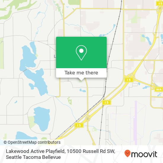 Mapa de Lakewood Active Playfield, 10500 Russell Rd SW