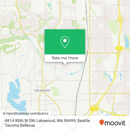 Mapa de 4814 80th St SW, Lakewood, WA 98499