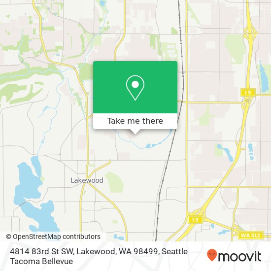 Mapa de 4814 83rd St SW, Lakewood, WA 98499