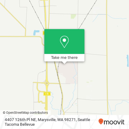 Mapa de 4407 126th Pl NE, Marysville, WA 98271