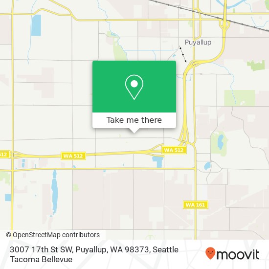 Mapa de 3007 17th St SW, Puyallup, WA 98373