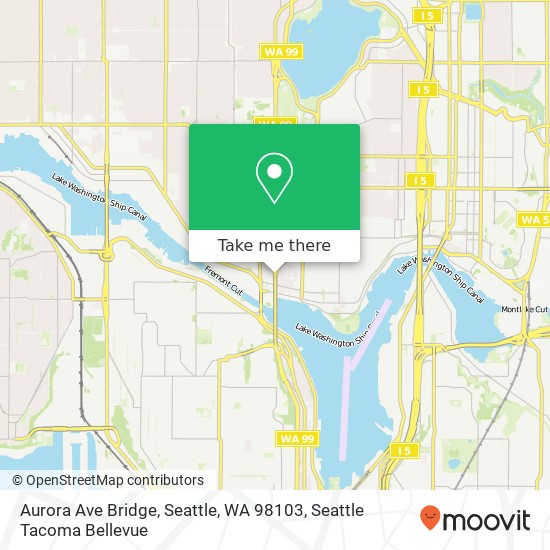 Mapa de Aurora Ave Bridge, Seattle, WA 98103