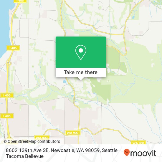 Mapa de 8602 139th Ave SE, Newcastle, WA 98059