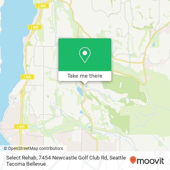 Select Rehab, 7454 Newcastle Golf Club Rd map