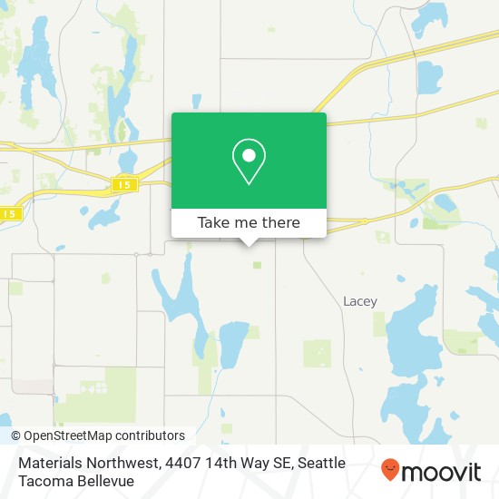 Mapa de Materials Northwest, 4407 14th Way SE