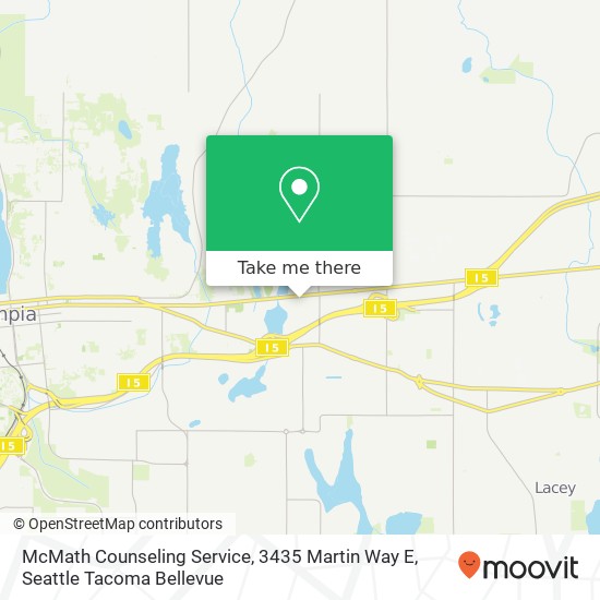 Mapa de McMath Counseling Service, 3435 Martin Way E