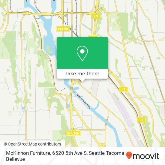 Mapa de McKinnon Furniture, 6520 5th Ave S