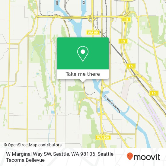 W Marginal Way SW, Seattle, WA 98106 map