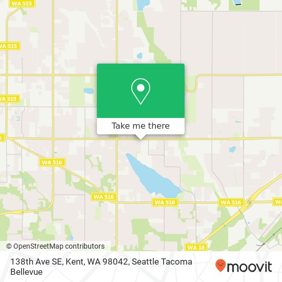 Mapa de 138th Ave SE, Kent, WA 98042