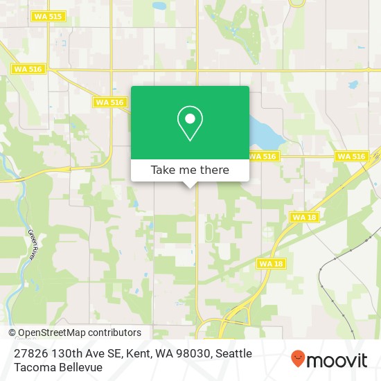 Mapa de 27826 130th Ave SE, Kent, WA 98030