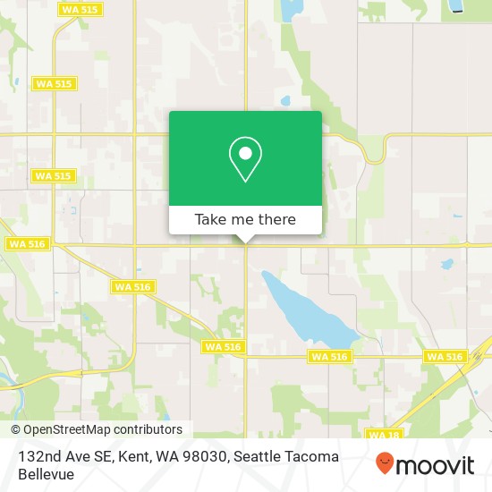 132nd Ave SE, Kent, WA 98030 map