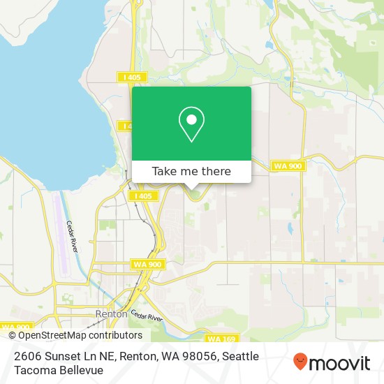 2606 Sunset Ln NE, Renton, WA 98056 map