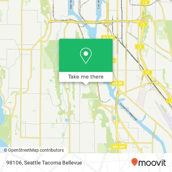 Mapa de 98106, Seattle, WA 98106, USA