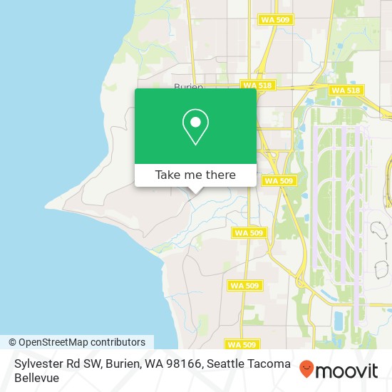 Sylvester Rd SW, Burien, WA 98166 map