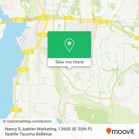 Mapa de Nancy S Juetten Marketing, 13605 SE 50th Pl