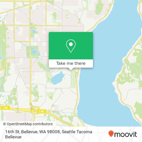 Mapa de 16th St, Bellevue, WA 98008