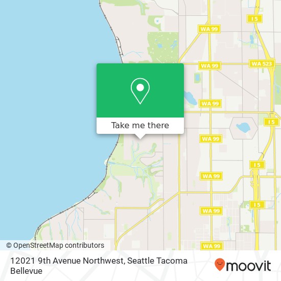 Mapa de 12021 9th Avenue Northwest