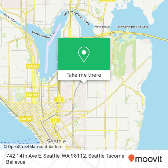 Mapa de 742 14th Ave E, Seattle, WA 98112