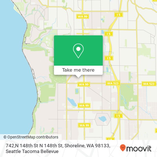 Mapa de 742,N 148th St N 148th St, Shoreline, WA 98133