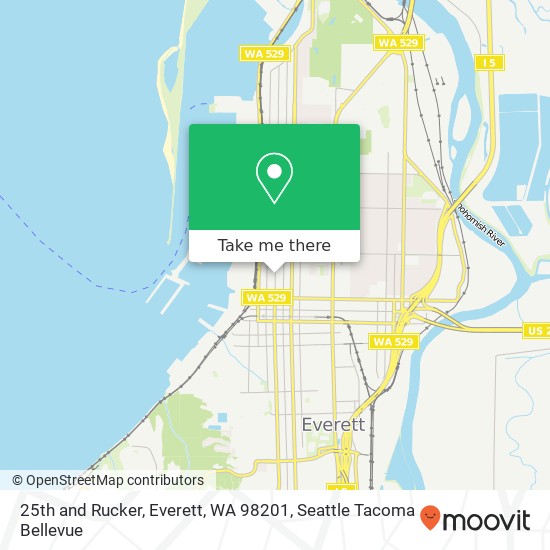 25th and Rucker, Everett, WA 98201 map