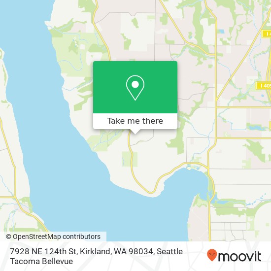 Mapa de 7928 NE 124th St, Kirkland, WA 98034