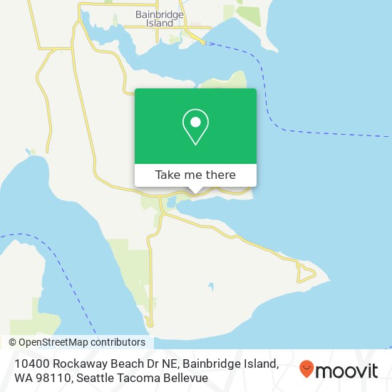 Mapa de 10400 Rockaway Beach Dr NE, Bainbridge Island, WA 98110
