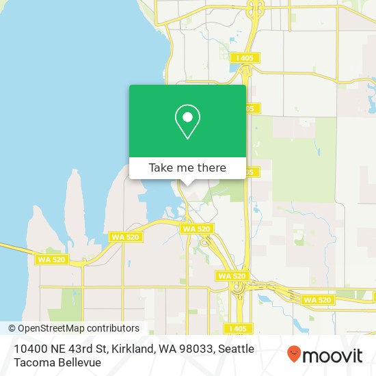 Mapa de 10400 NE 43rd St, Kirkland, WA 98033