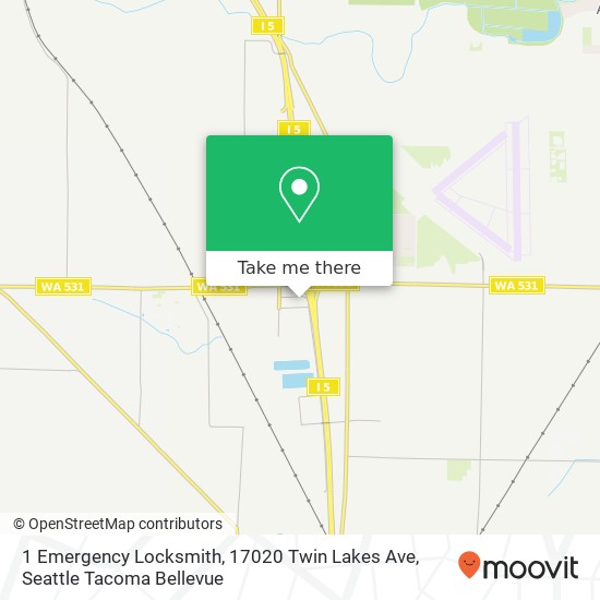 Mapa de 1 Emergency Locksmith, 17020 Twin Lakes Ave