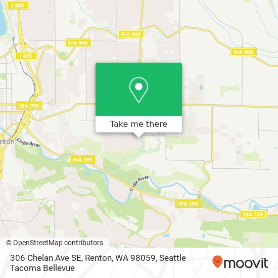 Mapa de 306 Chelan Ave SE, Renton, WA 98059