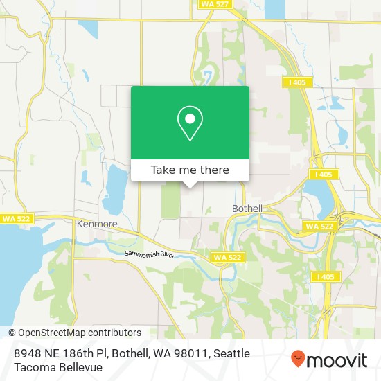 8948 NE 186th Pl, Bothell, WA 98011 map