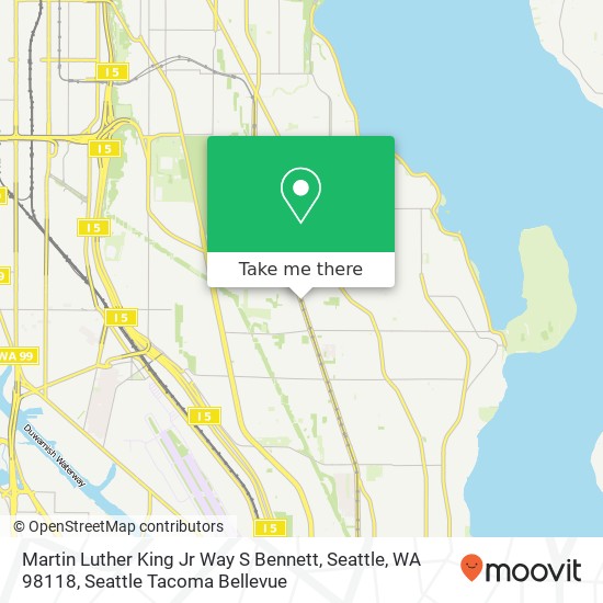 Martin Luther King Jr Way S Bennett, Seattle, WA 98118 map
