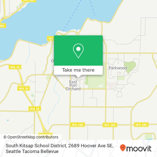 Mapa de South Kitsap School District, 2689 Hoover Ave SE