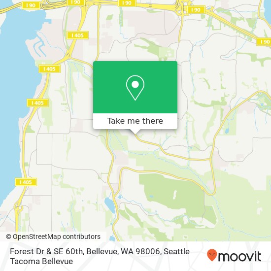 Mapa de Forest Dr & SE 60th, Bellevue, WA 98006