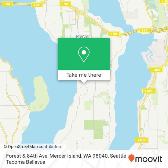Forest & 84th Ave, Mercer Island, WA 98040 map