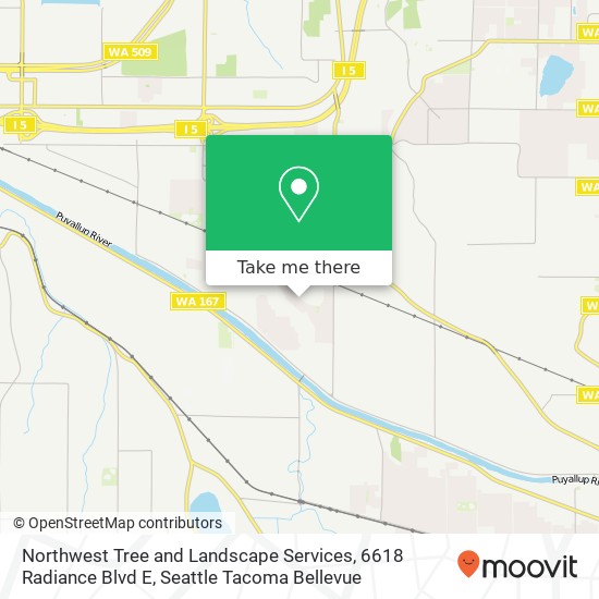 Mapa de Northwest Tree and Landscape Services, 6618 Radiance Blvd E