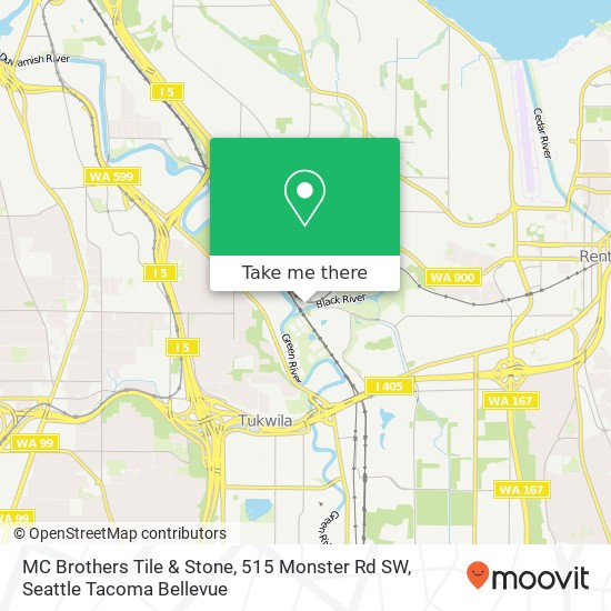 Mapa de MC Brothers Tile & Stone, 515 Monster Rd SW