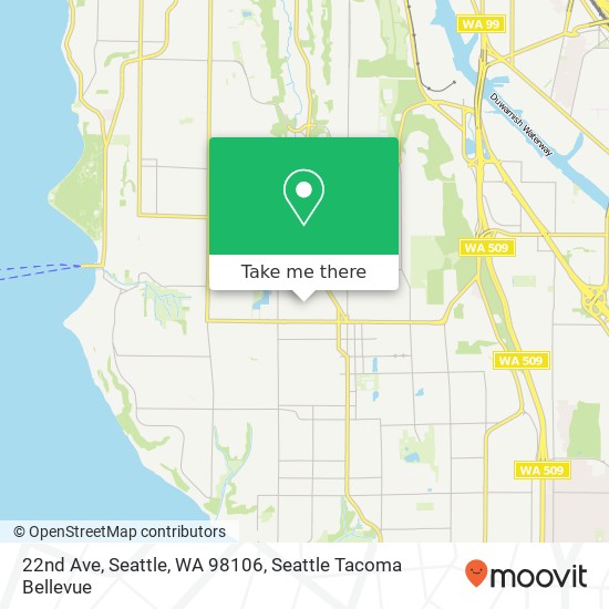 Mapa de 22nd Ave, Seattle, WA 98106