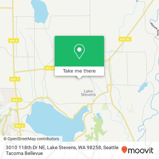 Mapa de 3010 118th Dr NE, Lake Stevens, WA 98258