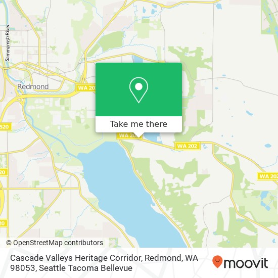 Mapa de Cascade Valleys Heritage Corridor, Redmond, WA 98053
