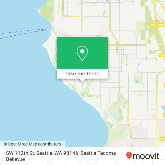 Mapa de SW 112th St, Seattle, WA 98146