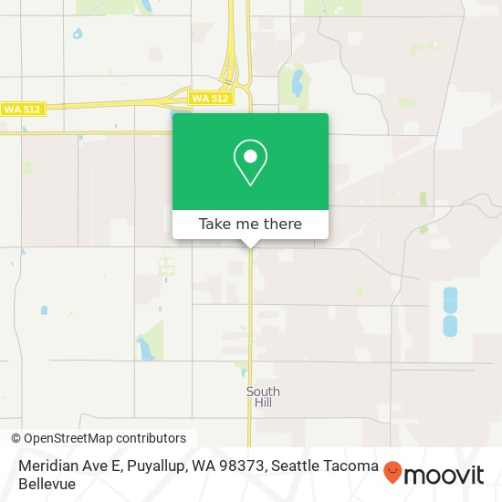 Mapa de Meridian Ave E, Puyallup, WA 98373
