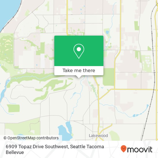 6909 Topaz Drive Southwest, 6909 Topaz Dr SW, Lakewood, WA 98498, USA map