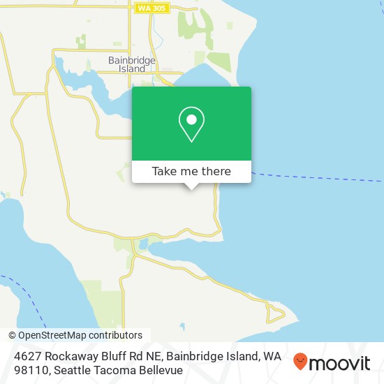 Mapa de 4627 Rockaway Bluff Rd NE, Bainbridge Island, WA 98110
