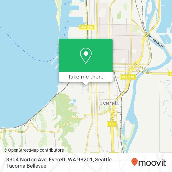 3304 Norton Ave, Everett, WA 98201 map