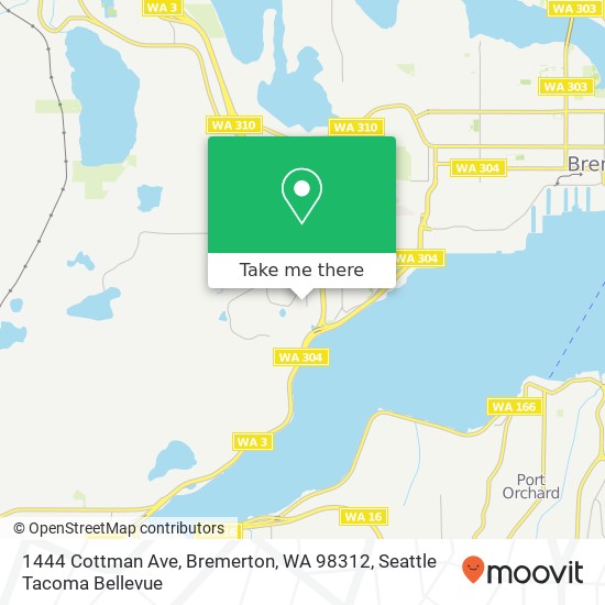 Mapa de 1444 Cottman Ave, Bremerton, WA 98312