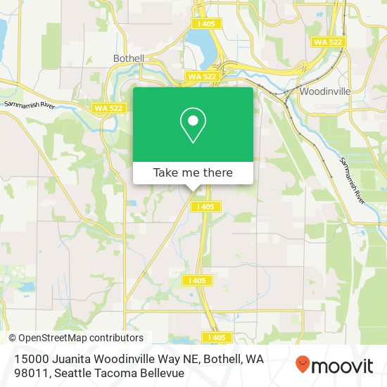 Mapa de 15000 Juanita Woodinville Way NE, Bothell, WA 98011